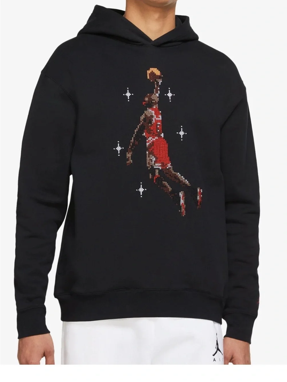 AUTHENTIC NIKE AIR JORDAN GRAPHIC FLEECE  HOODIE DC9713-010 Size Small
